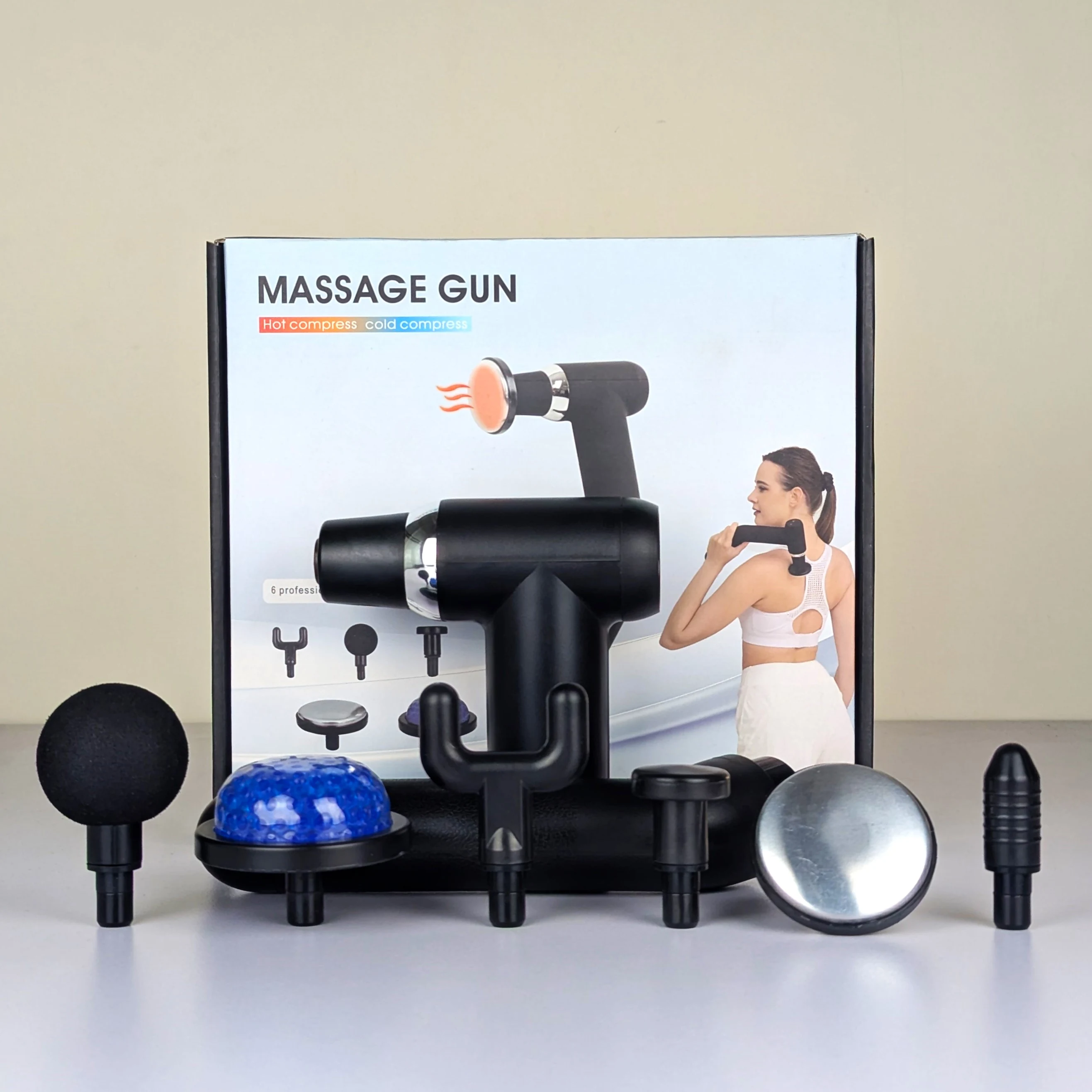 Hot and Cold Compress Massage Gun – ৬টি Massage Head image 2