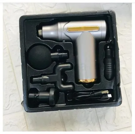 Compact Handheld Deep Tissue Massage Gun with 6 Speeds & 4 Massage Heads image 7