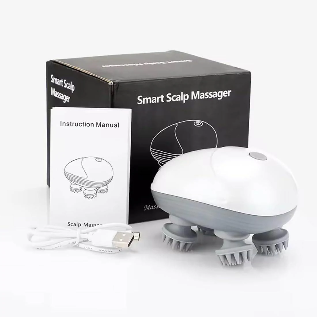 Ladiosa Electric Head & Scalp Massager with Red Light and 3 Speed Modes