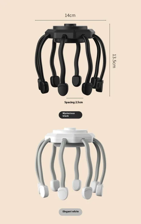 Electric Octopus Head & Scalp Massager with 3 Vibration Modes – Multicolour image 7