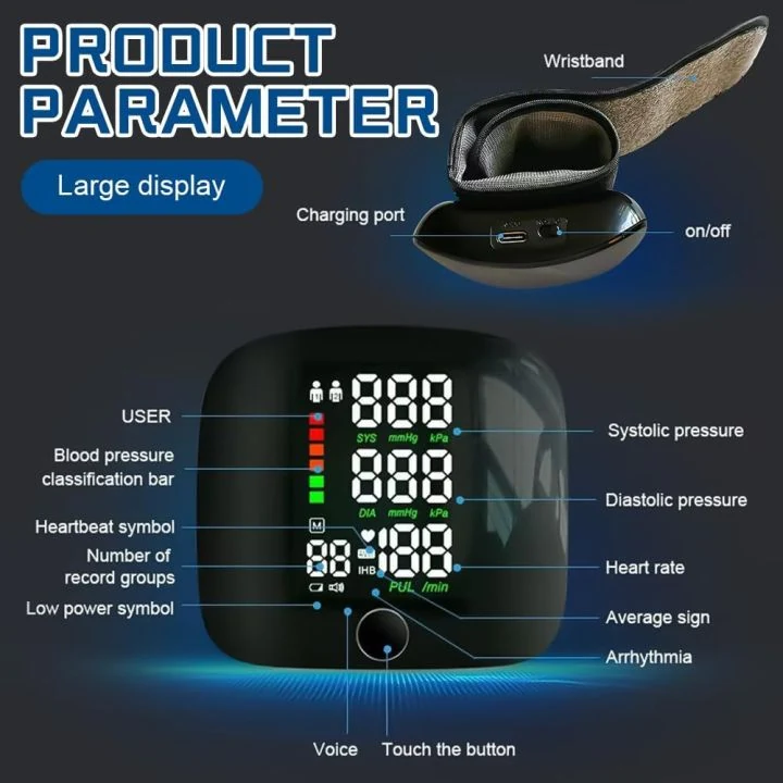 CK-102 Automatic Digital Wrist Blood Pressure Monitor image 9