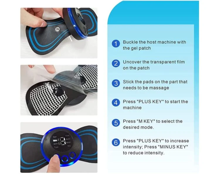 Portable Whole Body Mini Massager Patch – 8 Modes & 19 Intensity Levels image 7