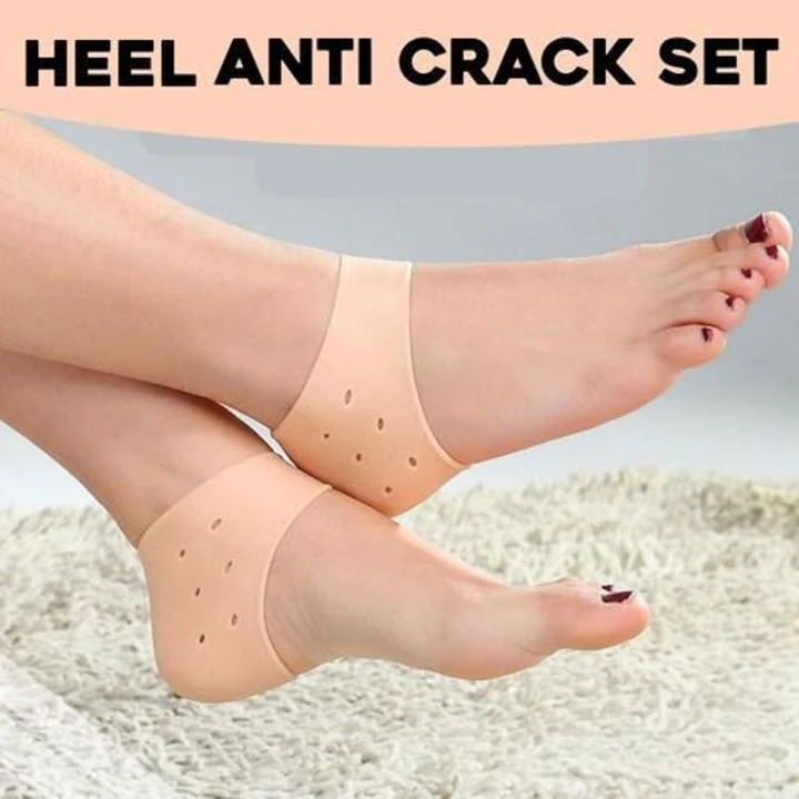 1 Pair Anti-Crack Silicone Gel Heel Pad Socks for Men & Women