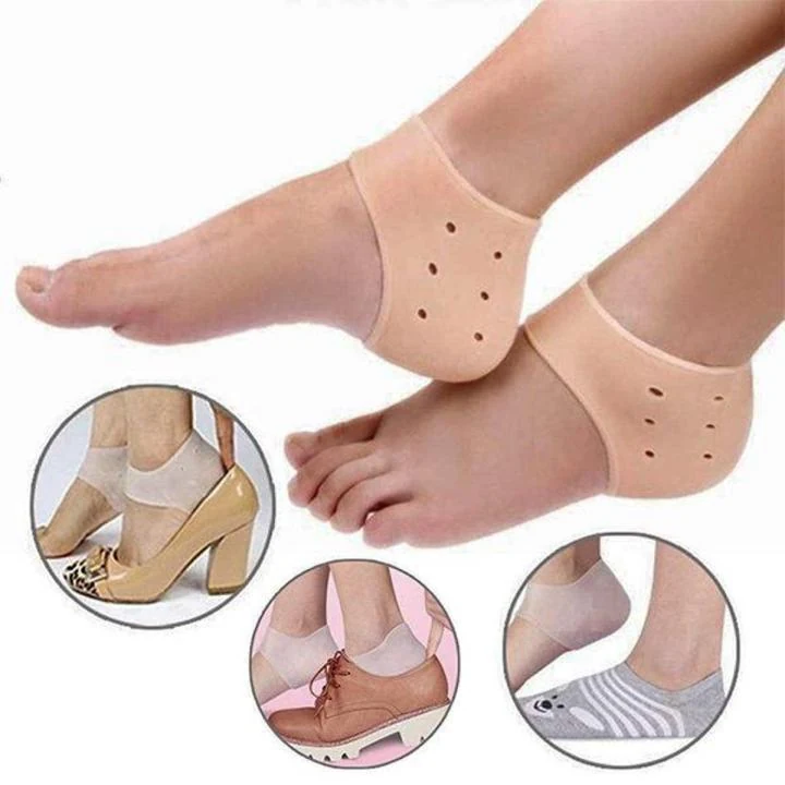 1 Pair Anti-Crack Silicone Gel Heel Pad Socks for Men & Women image 5