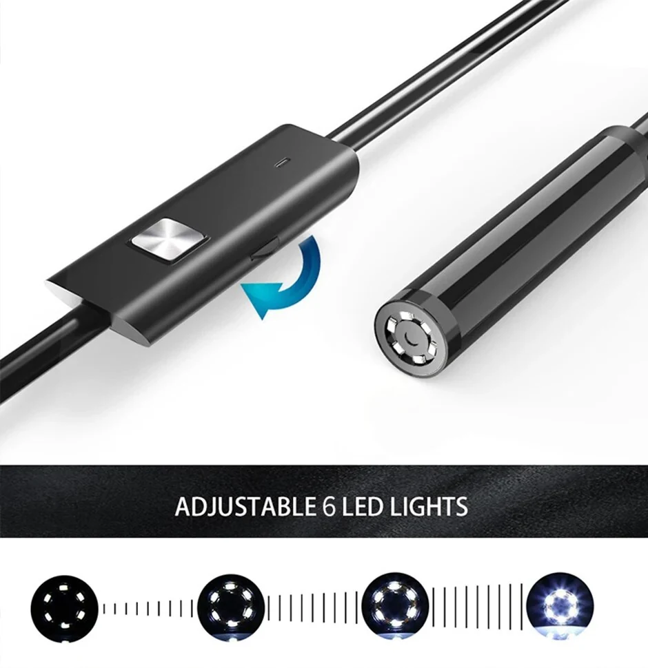 7mm Type-C Endoscope Camera with 6 LED Lights, IP67 Waterproof, Android & PC image 4