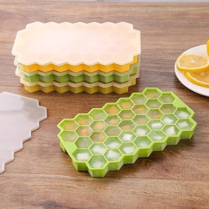 Food-Grade Silicone Ice Cube Tray with Lid | Reusable Kitchen Mould image 3