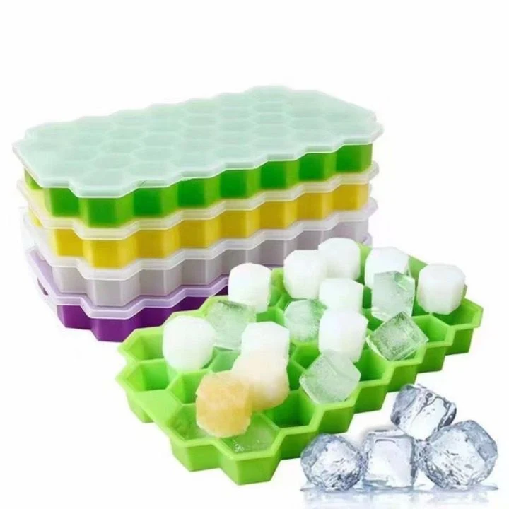Food-Grade Silicone Ice Cube Tray with Lid | Reusable Kitchen Mould image 5