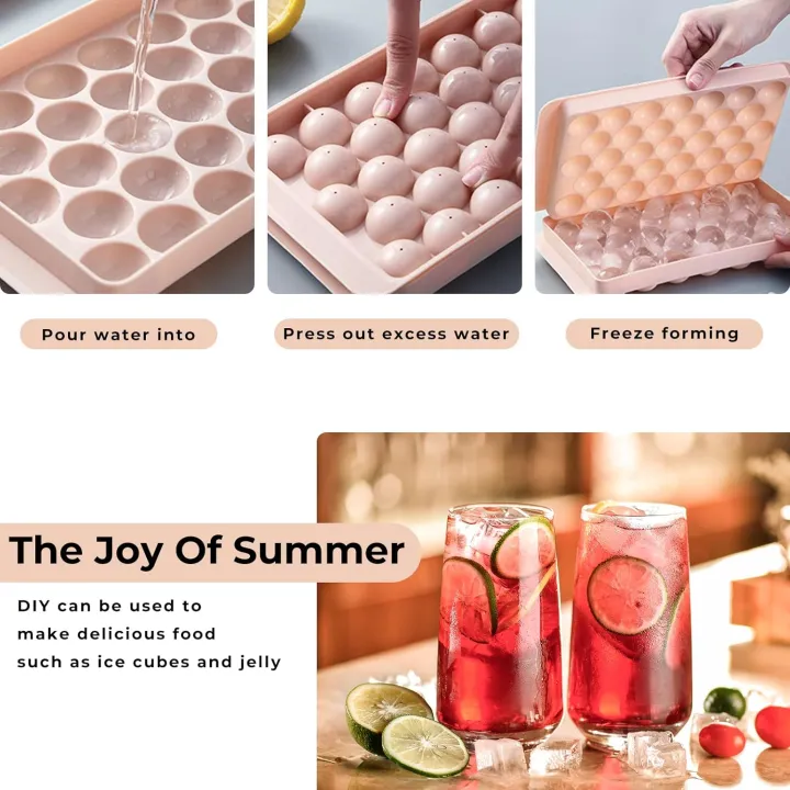 Round Ice Cube Tray with Lid – Easy-Release Ice Maker for Home & Kitchen image 6