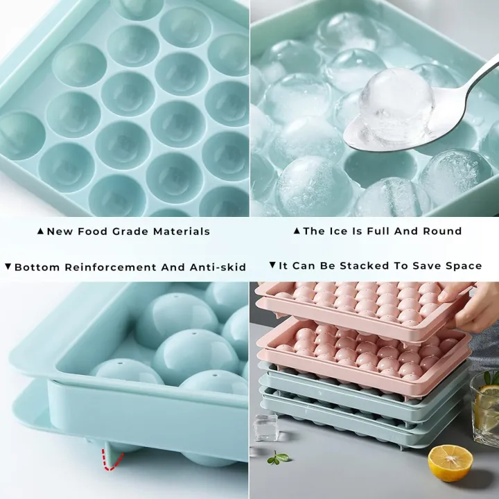 Round Ice Cube Tray with Lid – Easy-Release Ice Maker for Home & Kitchen image 5