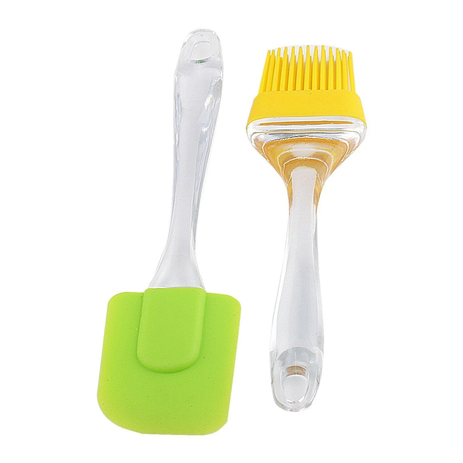 Silicone Oil Brush Set 2 Pcs with Spatula