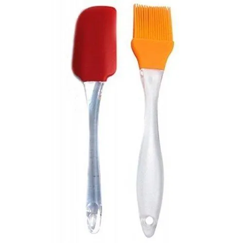 Silicone Oil Brush Set 2 Pcs with Spatula image 2