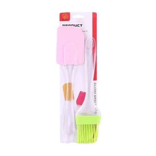 Silicone Oil Brush Set 2 Pcs with Spatula image 3