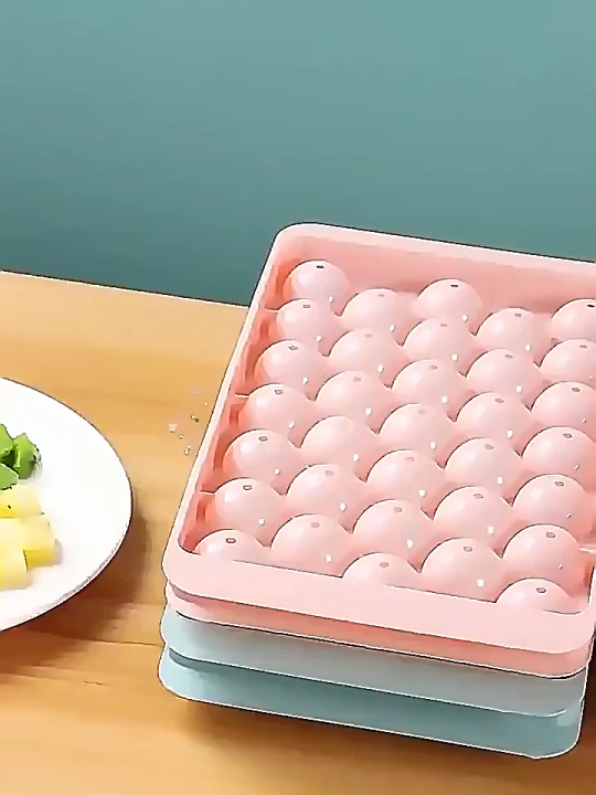 Round Ice Cube Tray with Lid – Easy-Release, Durable, Large Capacity for Home & Kitchen Use image 2