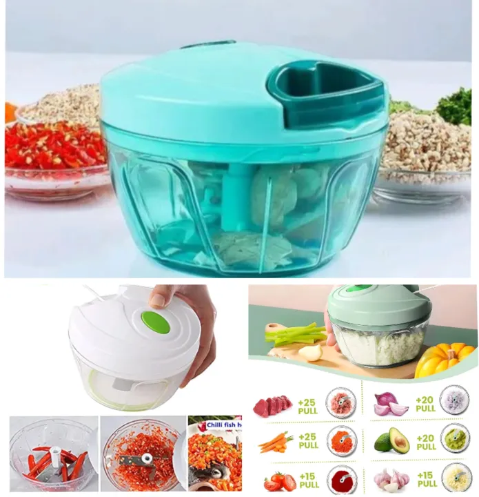 350ml Manual Hand Chopper for Vegetables & Fruits image 2