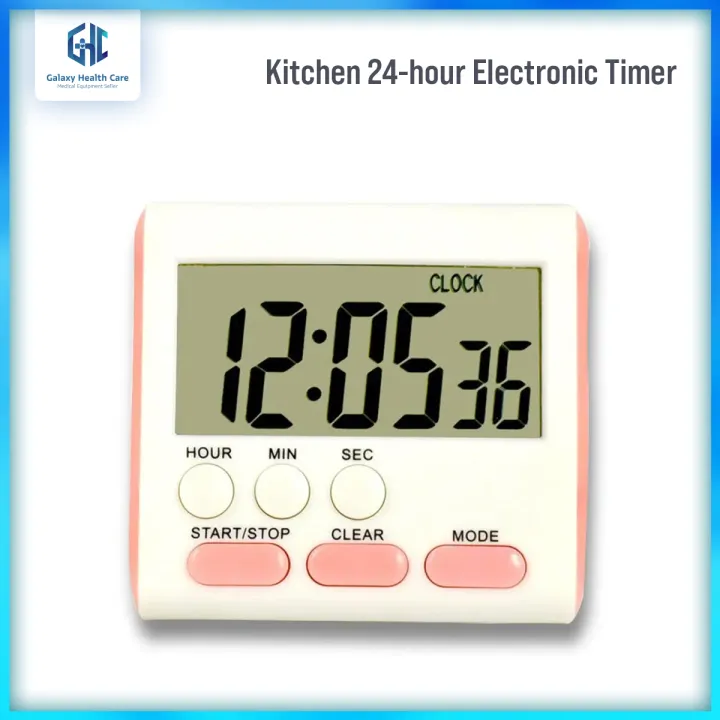 Digital Kitchen Timer with 24-Hour Countdown, LCD Display & Clock image 5