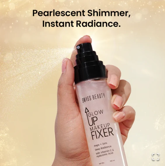 Swiss Beauty Glow Up Makeup Fixer with Vitamin C & Hyaluronic Acid image 5