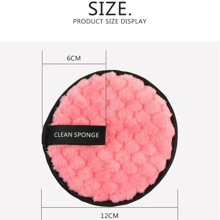 1pc Maange Makeup Cleaning Sponge – Microfiber Makeup Remover image 2