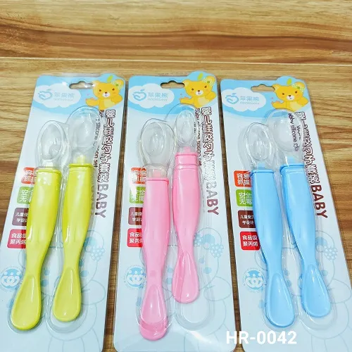 Applebear 2-Piece Baby Feeding Spoon Set – Soft Silicone, Multicolor image 3