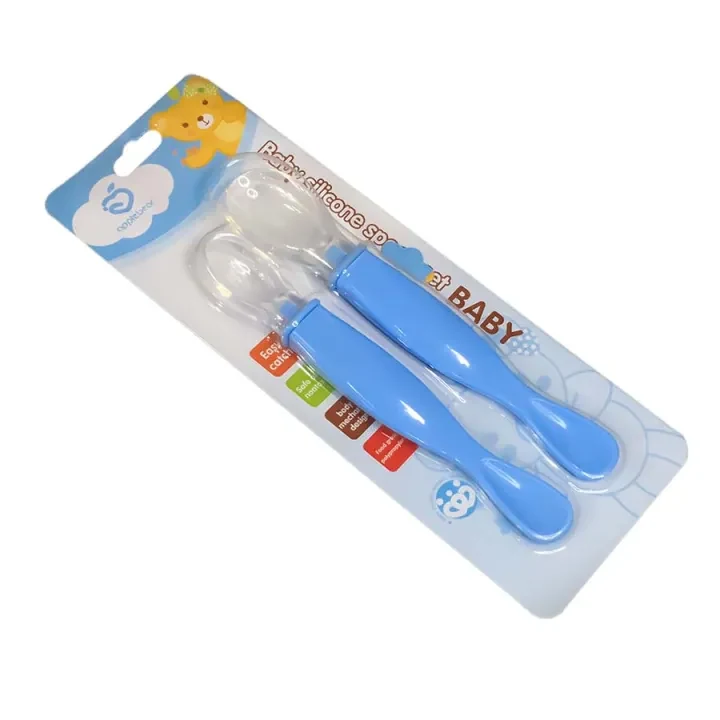 Applebear 2-Piece Baby Feeding Spoon Set – Soft Silicone, Multicolor image 5