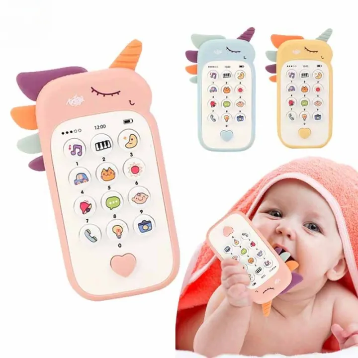 Cute Cartoon Unicorn Kids Music Phone Toy image 3