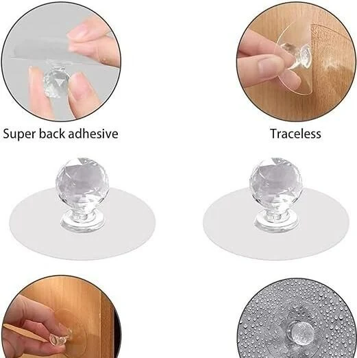 Diamond Hooks Self Adhesive Drawer Hook Pull Push Hook Drawer Cabinet Hook
