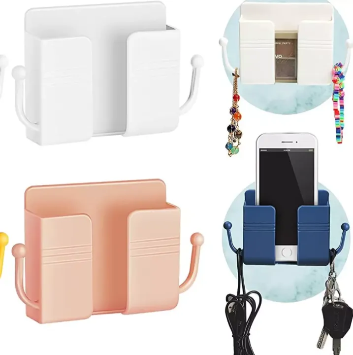 Wall Mounted Organizer Storage Box for Remote, Mobile Phone and Plug image 4