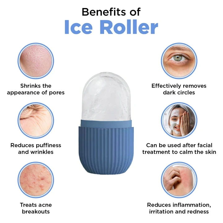 Silicone Face Ice Cube Massage Roller Beauty Skin Care Mold Multicolor for Home Use image 2