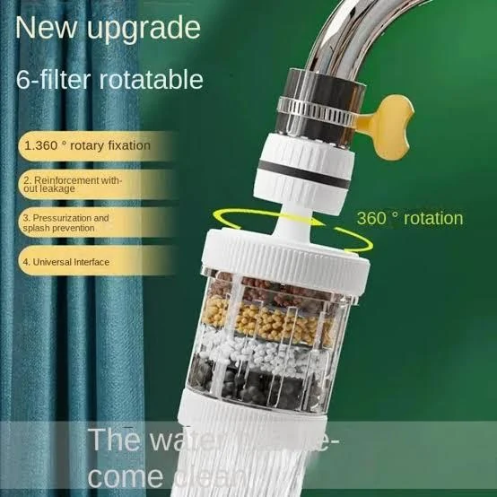 360 Degree Rotatable 6 Layers Water Filter Tap image 5