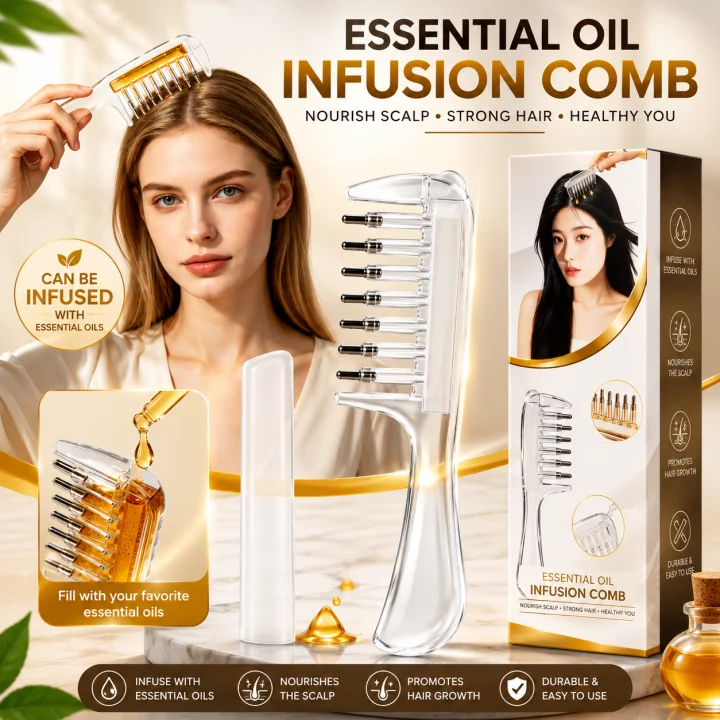 Unisex Transparent Essential Oil Applicator Massage Comb image 5