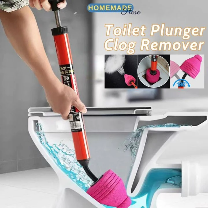 High Pressure Toilet Unblocker Plunger Kit Drain Clog Remover image 2