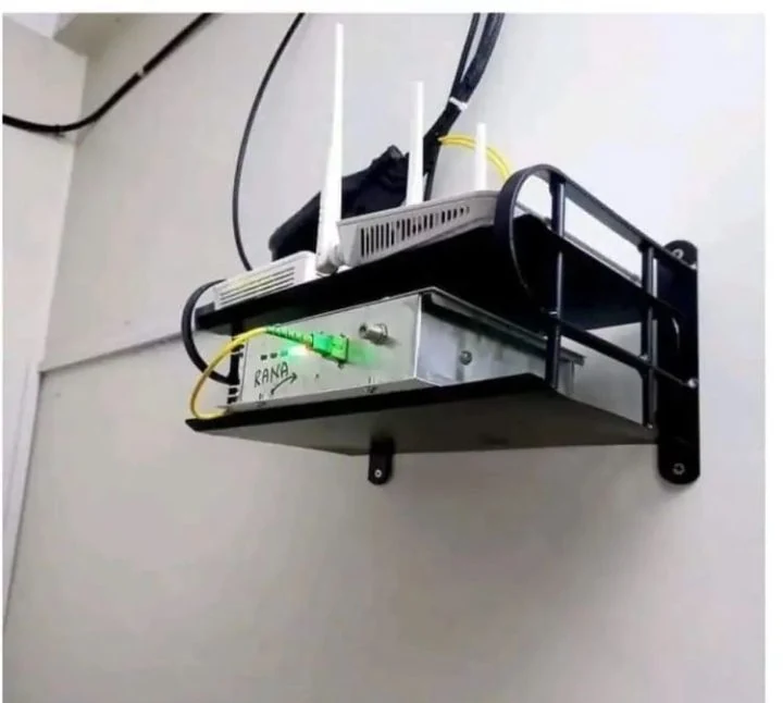 WiFi Router Stand Wall Mounted, ONU Stand, TV Box and Set Top Box Stand, Black image 8