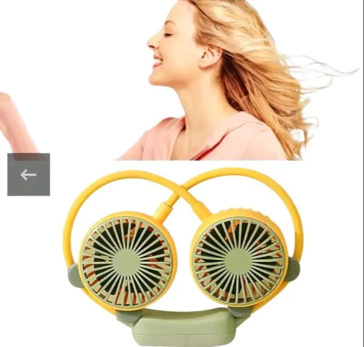 Folding Mini USB Neck Fan Hands Free Portable Fan image 3