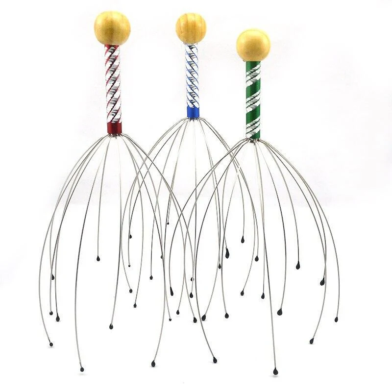 Octopus Head Massager Metal Scalp and Body Massager 22cm