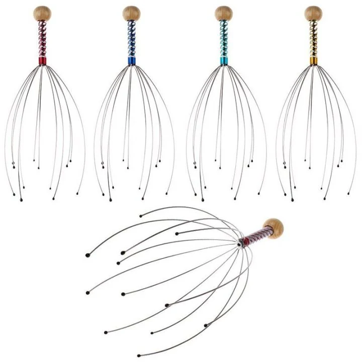 Octopus Head Massager Metal Scalp and Body Massager 22cm image 6