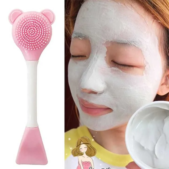 Bear Silicone Double Head Facial Mask Brush image 2