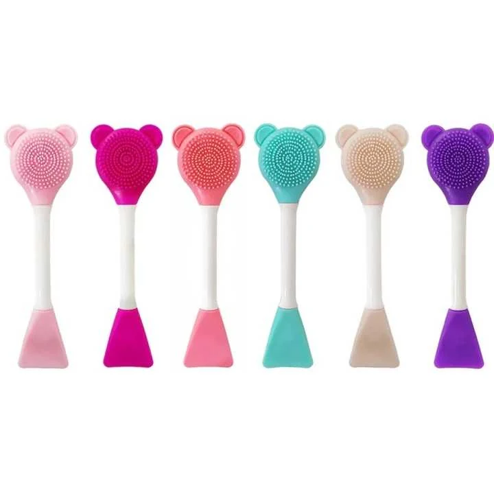 Bear Silicone Double Head Facial Mask Brush image 3