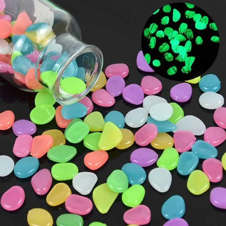 100Pcs Luminous Stones for Home Garden Aquarium Landscaping image 4