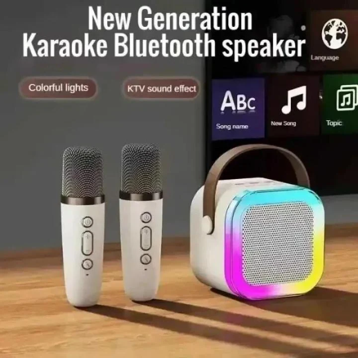 Bluetooth K12 Portable Karaoke Speaker with Wireless Microphone image 2