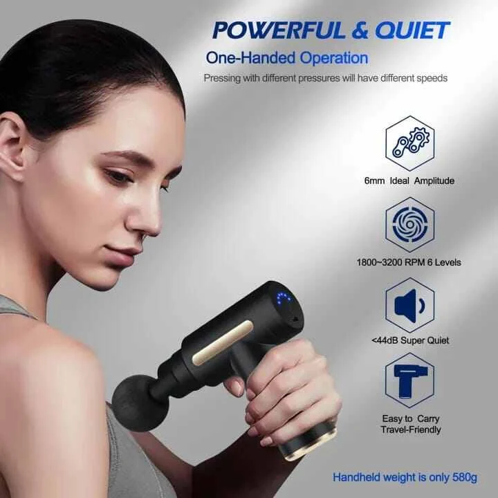Portable Mini Electric Massage Gun with 6 Speed Levels image 7