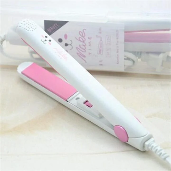 Professional Ceramic Hair Straightener Flat Iron 1 Inch Mini Travel Size Fast Heating image 2
