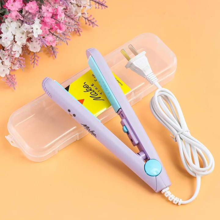 Professional Ceramic Hair Straightener Flat Iron 1 Inch Mini Travel Size Fast Heating