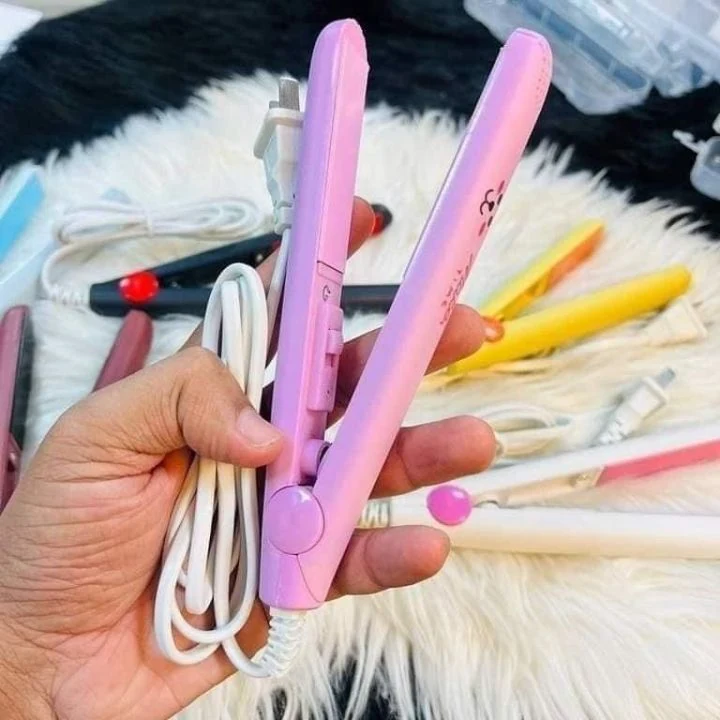 Professional Ceramic Hair Straightener Flat Iron 1 Inch Mini Travel Size Fast Heating image 3
