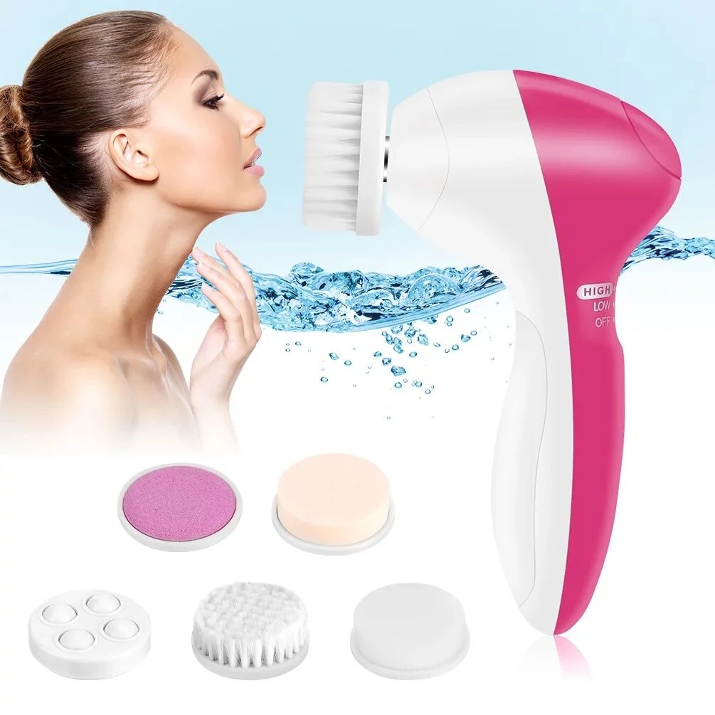 5 in 1 Facial Cleansing Brush Set for Face and Body