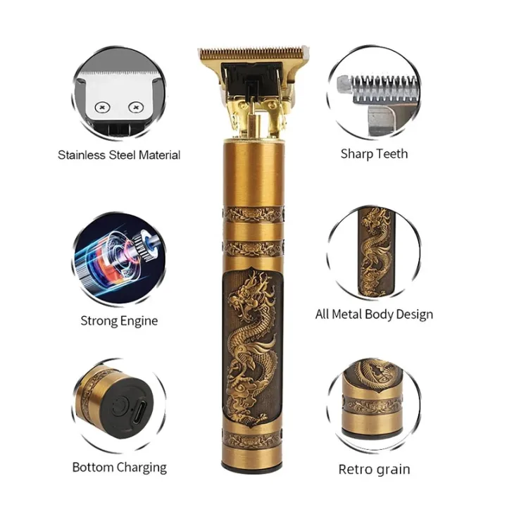 Vintage T9 Dragon Rechargeable Hair Clipper and Beard Trimmer for Men image 3