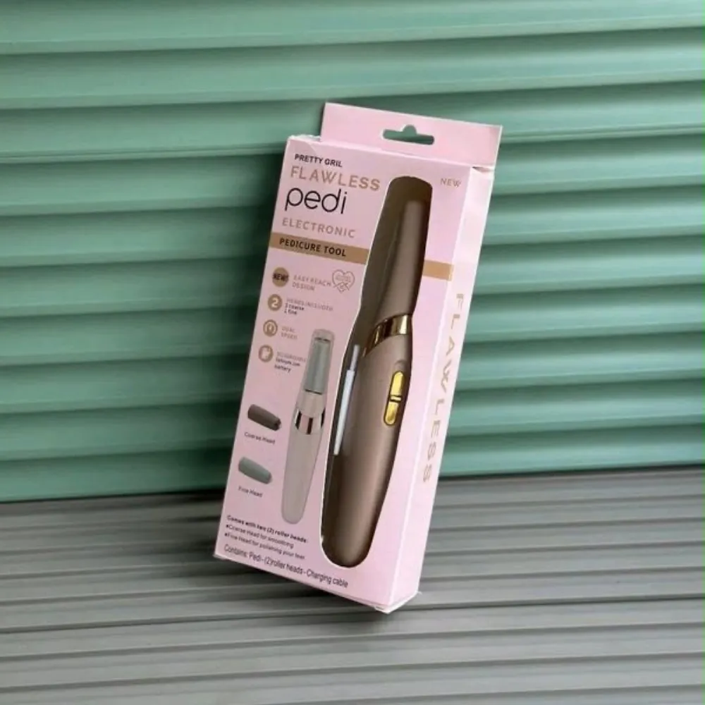Pretty Gril Flawless Pedi Electronic Pedicure Tool with Two Roller Heads and Charging Cable image 2